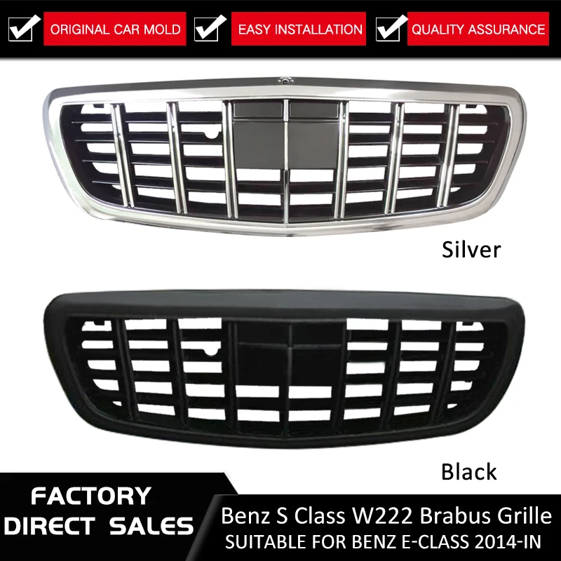 Новая решетка S-класса для Mercedes Benz W222 Sedan Chrome Front Racing 2015-2018 S320 S400 S350 S500 S450 отличная