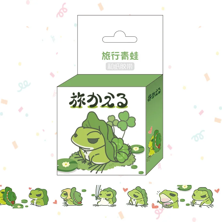 Travel frog 15 мм* 5 м аниме наклейки My Hero Academy для костюма черного дьякона так далее поп лента с рисунками декоративный клей Decora для Diy ноутбука автомобиля этикетки - Цвет: Travel frog