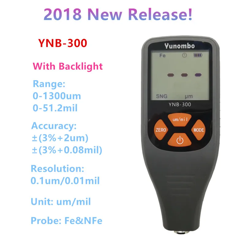 20 шт. Yunombo YNB-100 цифровой измеритель толщины краски автомобиля толщина тестер толщины покрытия толщиномер с английским руководством России