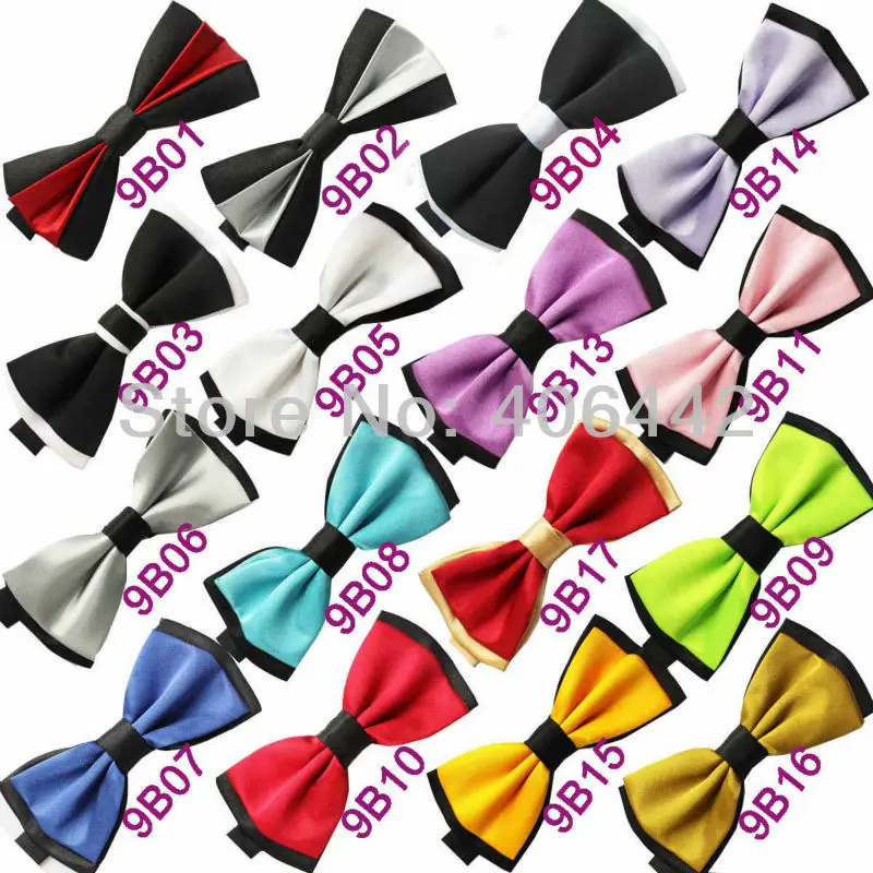 Регулируемый галстук бабочка из полиэстера модный двухцветный для взрослых