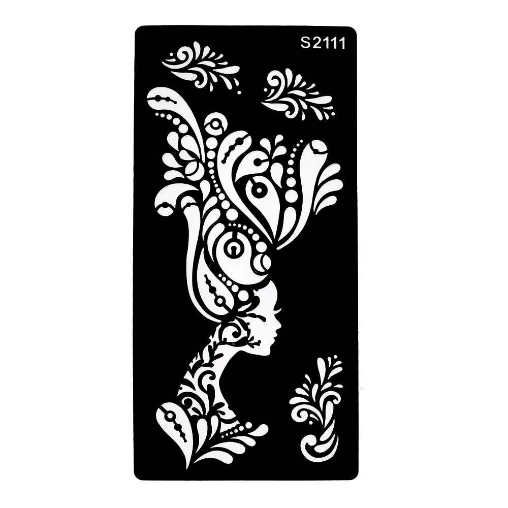 1 шт полый трафарет для татуировки хны красоты женщин цветок Аэрограф живопись