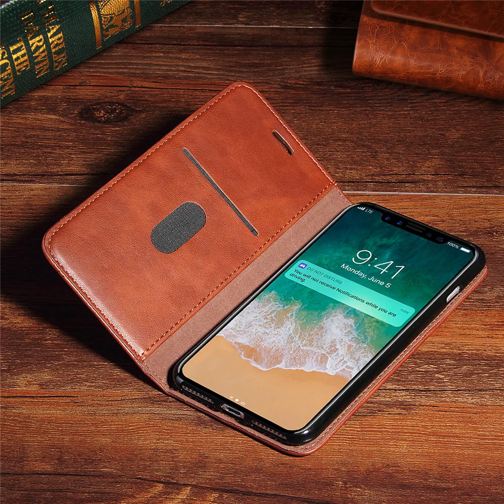 Винтажный кожаный чехол для телефона для iPhone X, XR, XS, Max, 8 Plus, раскладной Магнитный чехол, кошелек, чехол s, для iPhone 6, 6 S, 8, 7 Plus, 5, 5S, SE