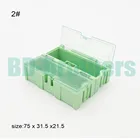 Оригинальный 2 # зеленый компонент коробка для хранения квадратных IC компонентов коробки SMT SMD Вэнь Тай коробки комбинации пластиковый корпус 200 шт.лот