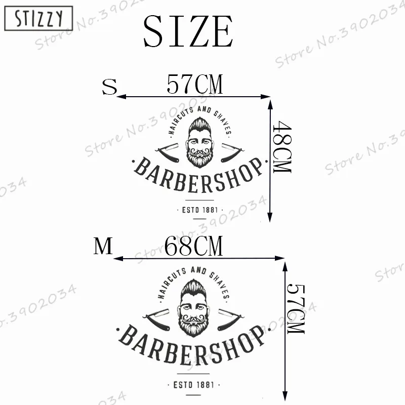 Настенная Наклейка stizzy Barbershop логотип виниловая настенная наклейка стрижка