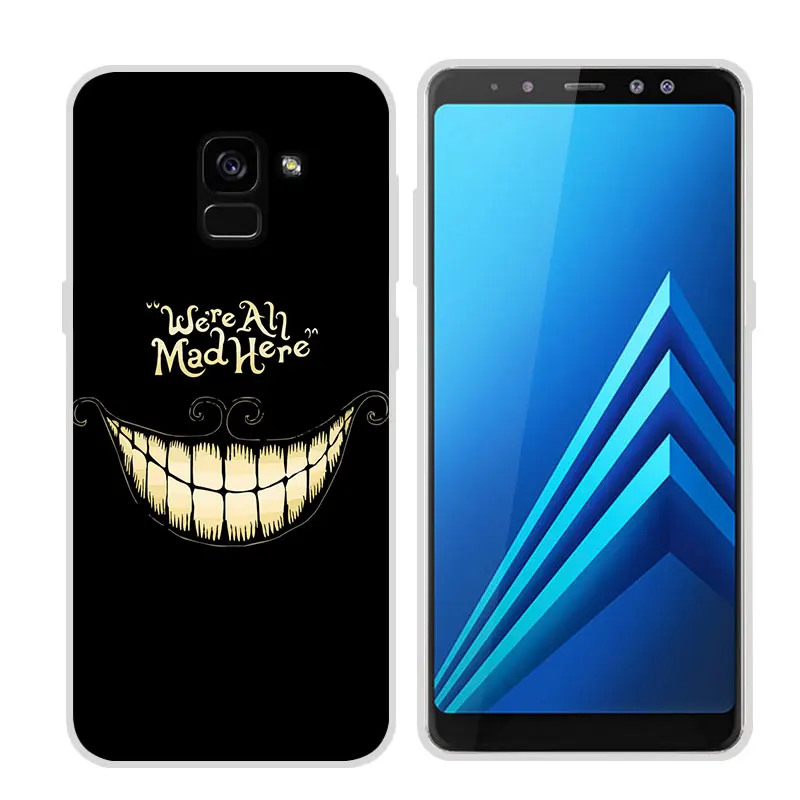 Чехол для телефона Samsung A8 2018 Мягкий силиконовый чехол из ТПУ защитный с принтом