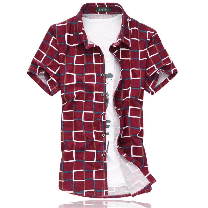 Рубашка LONMMY Мужская в шотландскую клетку из мерсеризованного хлопка