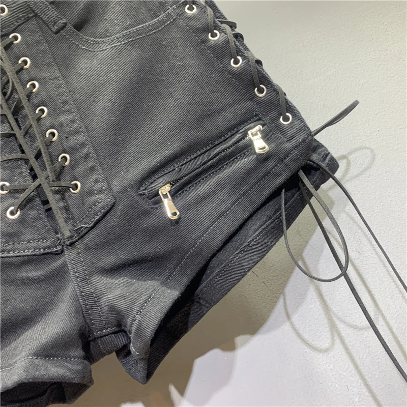 Neploe Высокая талия Свободные женские шорты Твердые Drawstring модные короткие мягкие повседневные Прямые джинсы шорты Лето 45423