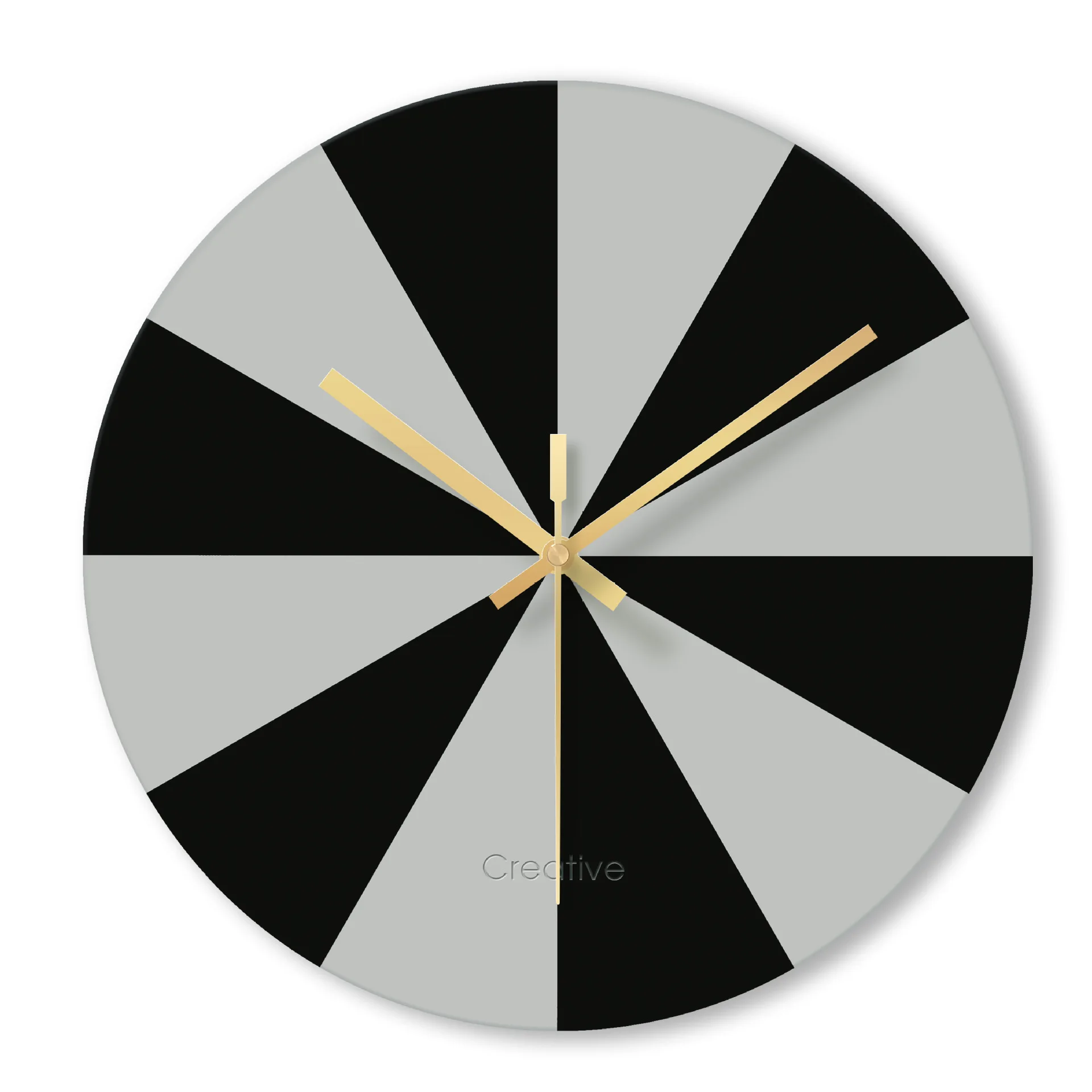 Креативные скандинавские Серые Черные настенные часы простые модные стеклянные