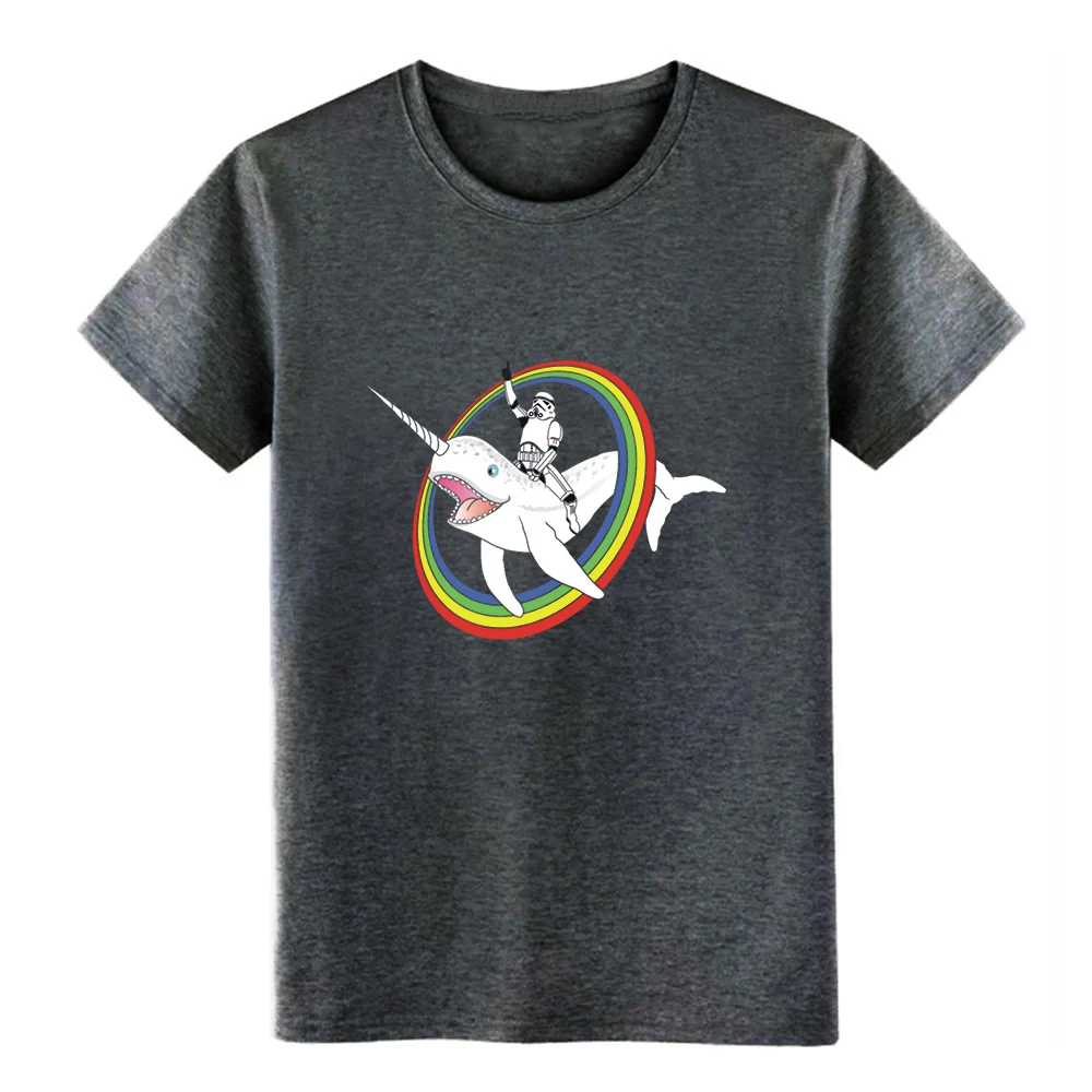 Bobs Burgers Narwhal Rainbow Stormtrooper t shirt printed 100% cotton S-XXXL slim Fit Breathable Spring Natural | Мужская одежда