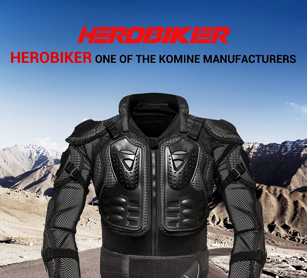 HEROBIKER мотоциклетная куртка мотоциклетная Броня гоночная Защита тела куртка для мотокросса мотоциклетная Защитная Экипировка+ защита шеи