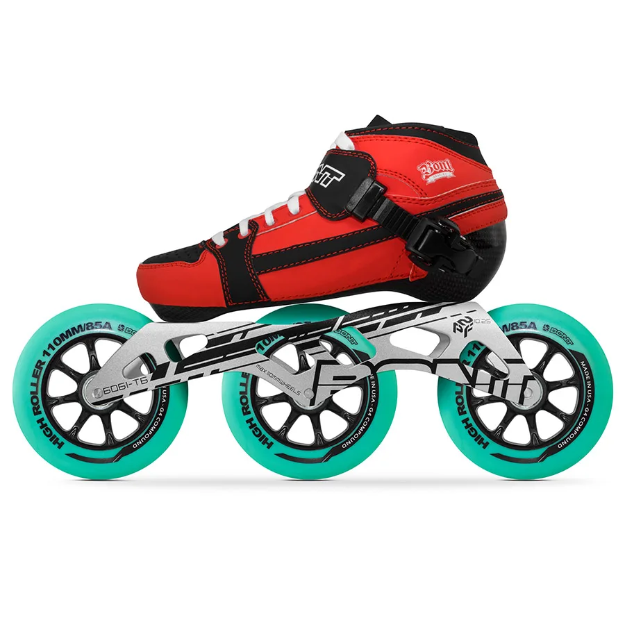100% Оригинальные Bont преследование 2PT 195 мм скоростные роликовые коньки Heatmoldable