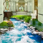 Фотообои ПВХ самоклеящиеся водонепроницаемые 3D напольная плитка настенная наклейка классический пейзаж с водопадами 3D Fresco