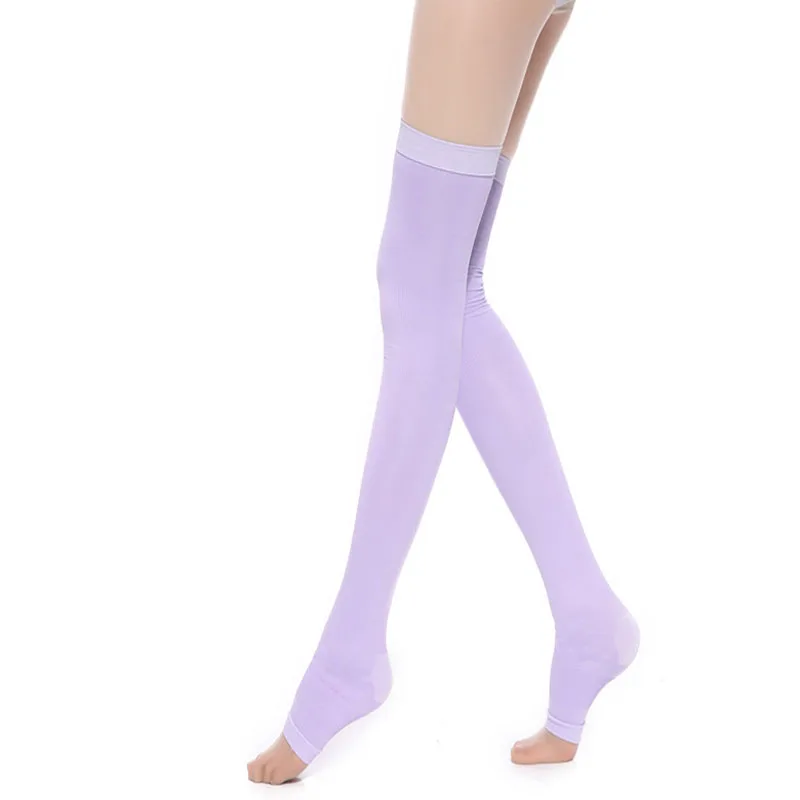 Новинка 1 пара компрессионные чулки для жира обжигающие жир тонкие выше колена