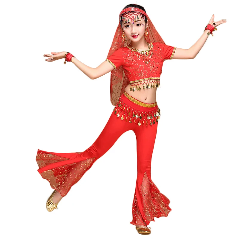 Костюмы для восточных танцев девочек египетские Детские костюмы танца живота