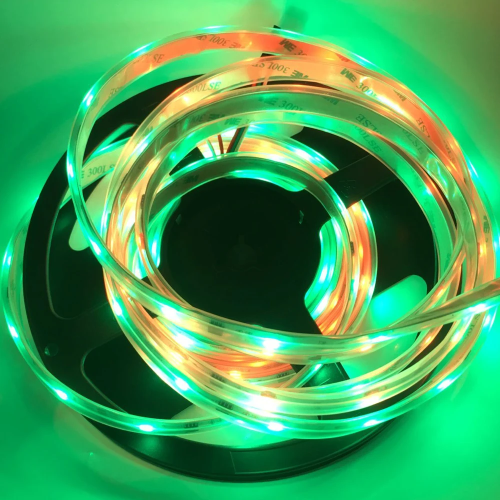 WS2811 5050 SMD RGB полосы адресуемых синхро адаптер длиной 1 м/5 м 30/60 светодиодов/m Led