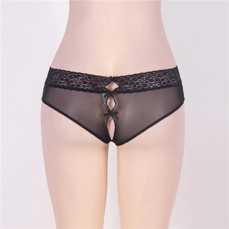 Кружева Женские Сексуальные Трусики с Низкой Талией Выдалбливают Прозрачные