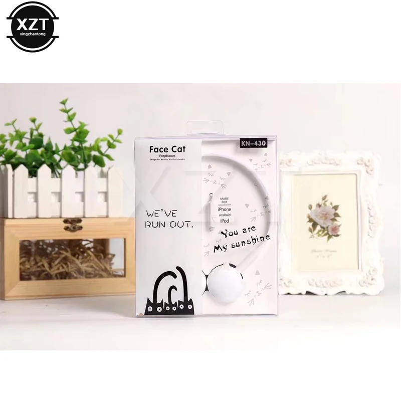 Милый кот наушники стерео с встроенным микрофоном 3 5 мм проводные для Samsung