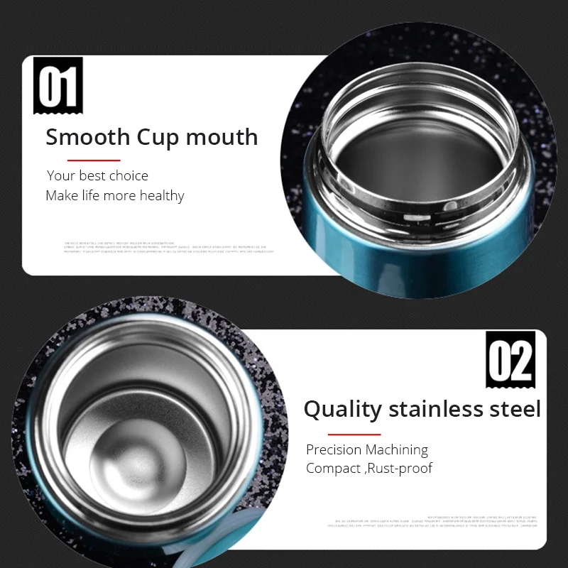 Минималистичный Мини термос чашка с двойными стенками вакуумные фляжки