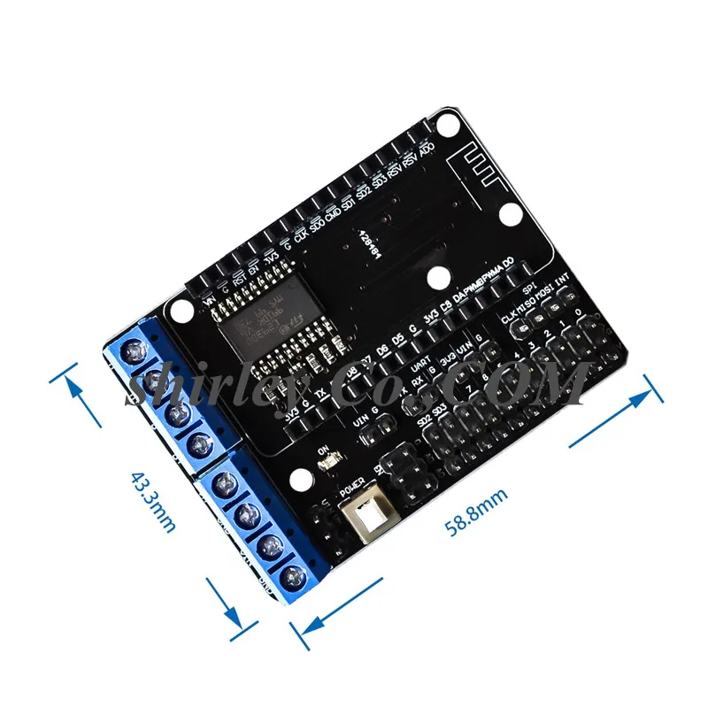 Плата NodeMcu Lua для драйвера двигателя L293D WIFI экран ESP8266 ESP 12E двойной модуль высокой