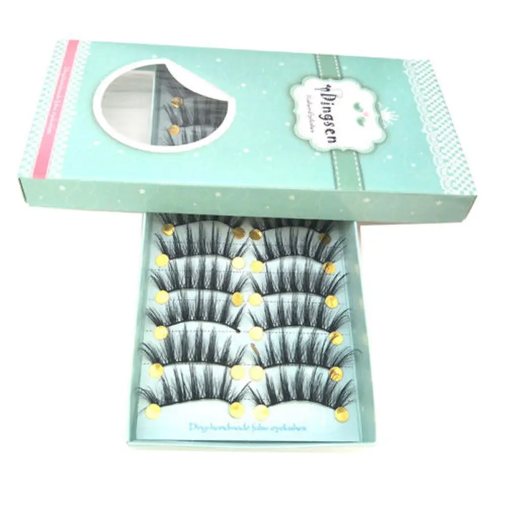 10 пар 3D натуральные мягкие толстые накладные ресницы высококачественные