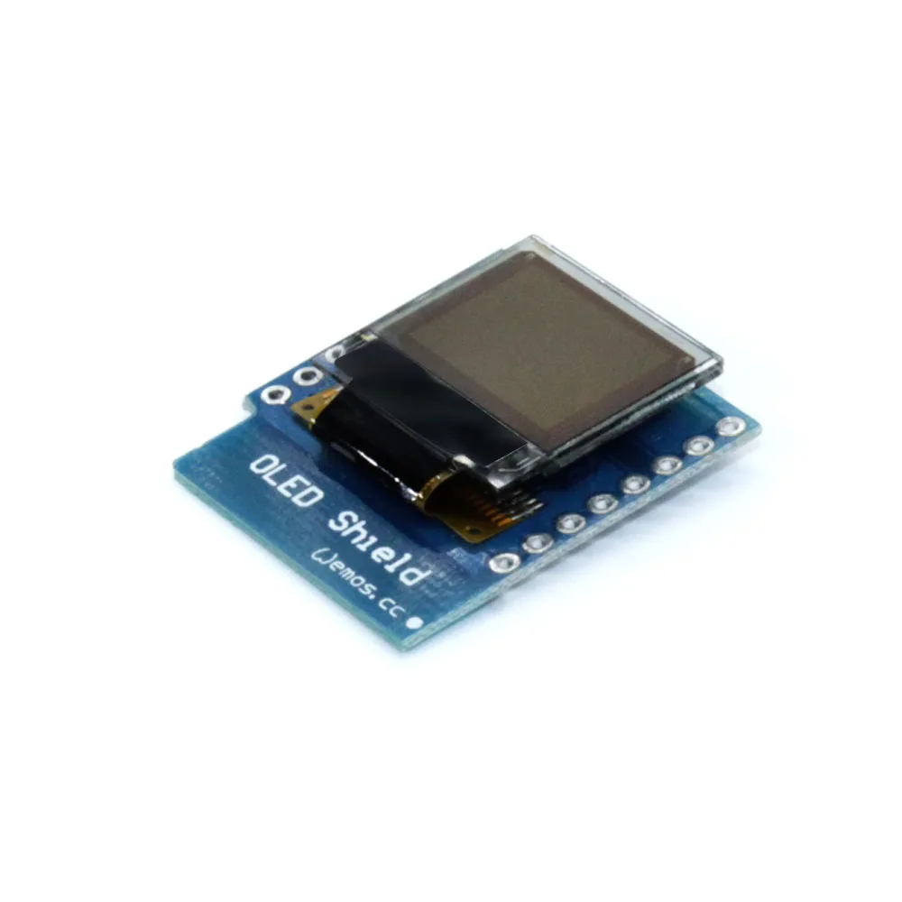 

10pcs/lot OLED Shield for D1 mini 0.66 inch 64X48 IIC I2C OLED Dispaly Shield