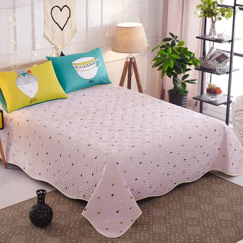 

Famvotar 100% Cotton Flamingo Themed Single/twin Size Kid Bedspread/coverlet Set Cartoon Series Boy Girls Quilted Bedspread