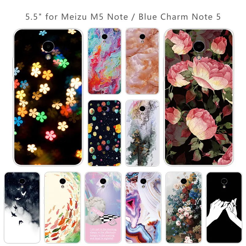 5.5&quot For Meizu M5 Note Case Soft TPU Clear Silicone Fundas Star Coque Shell Capa Blue 5 Note5 5Note Phone Cases |