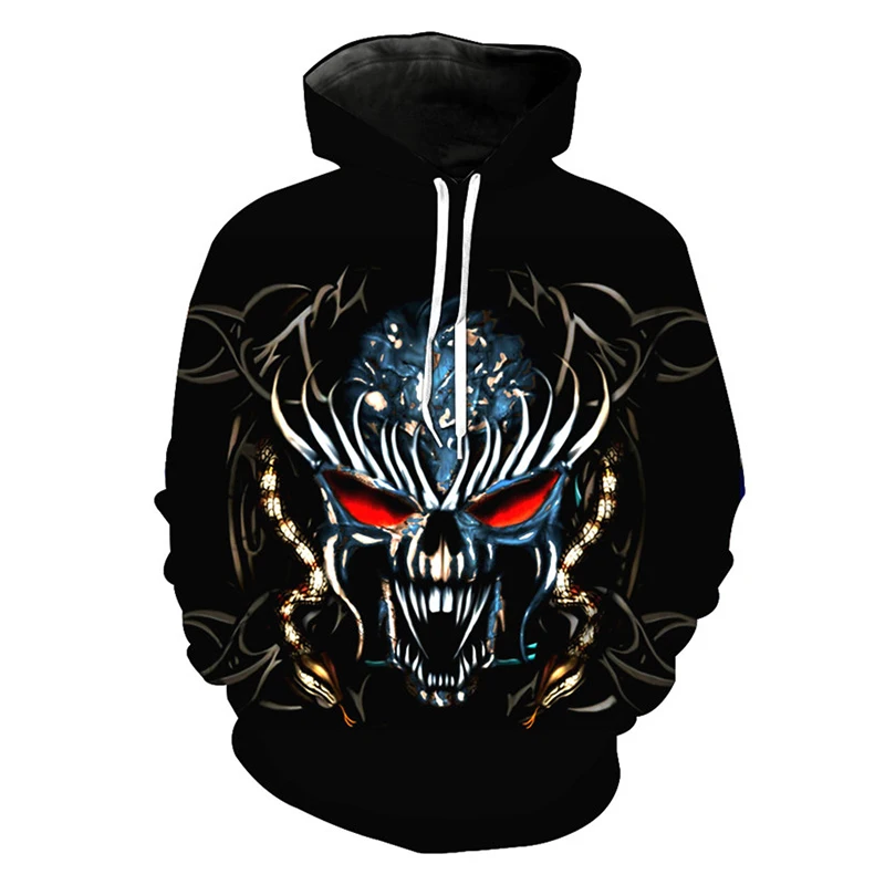 

Dropship Hoodies Black Men Spring Cool 3d Print Skull Hooded Sweatshirts Casual Long Sleeve Streetwear Hoodies Pullovers Jackets