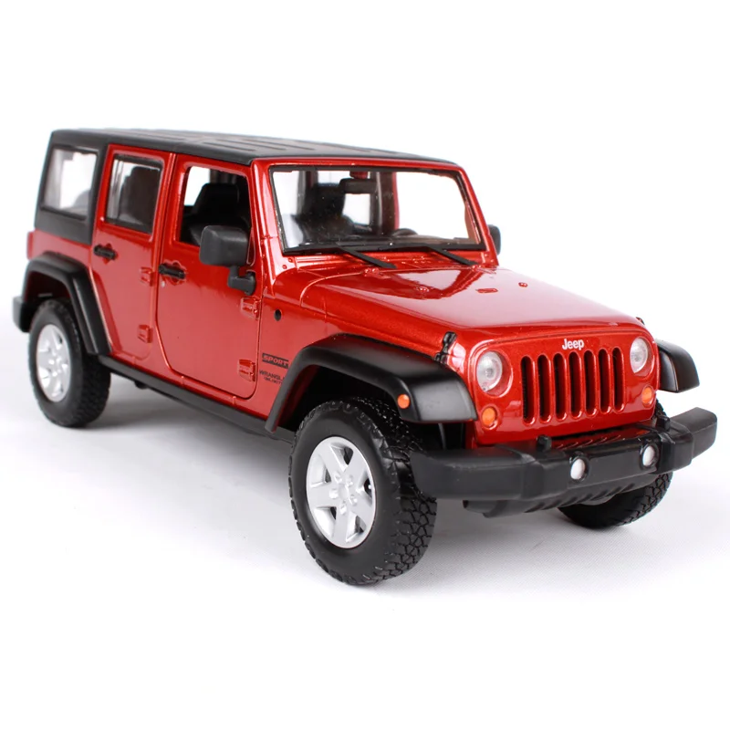 Maisto 1:24 jeep wrangler unlimited желтая оранжевая машина литье под давлением 1/24 масштаб