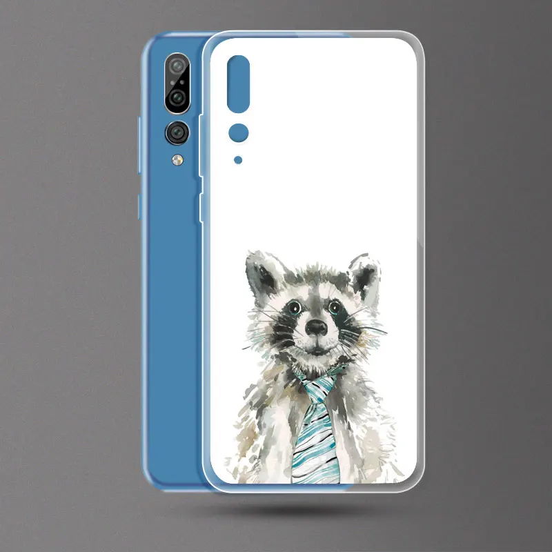 DREAMFOX N183 енота Мягкий силиконовый чехол из ТПУ для huawei Коврики 20 8 9 10 Lite Pro Nova 3 3e 3i 4 4e