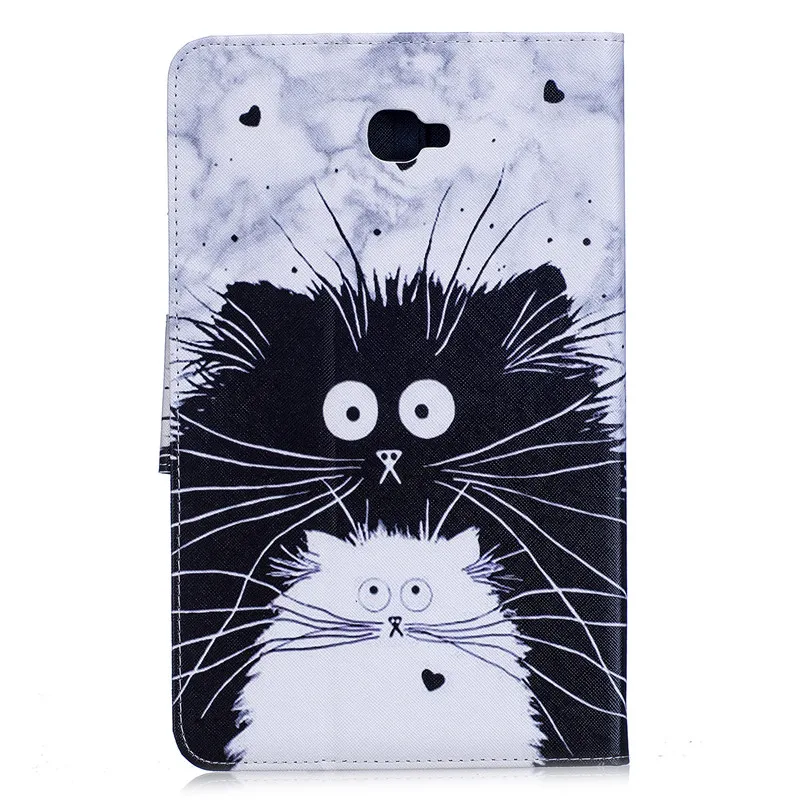 Кожаный чехол Wekays для samsung Tab A6 10,1 T580 с мультяшным котом для samsung Galaxy Tab A 6 10,1 T585 T580 SM-T585 чехол s