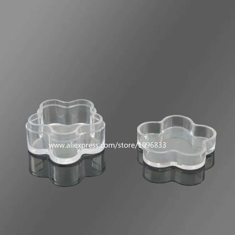 5G 10G Clear Cosmetics Jar Flower Shape Empty Eyeshadow Case Powder Blusher Container Lip Rouge Box Nail Art Storage Plastic | Красота и