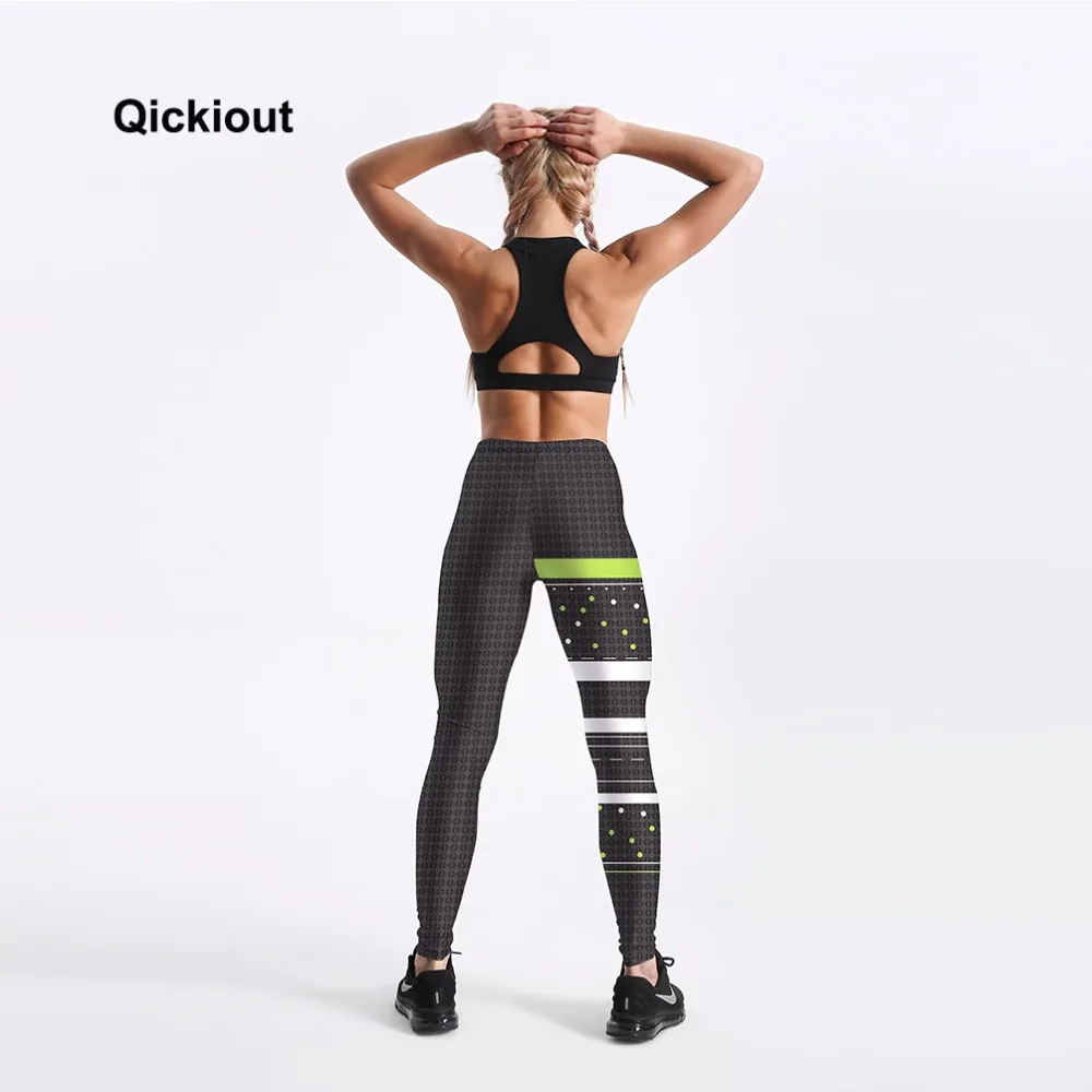 Qickitout 2018 новые модные тянущиеся эластичные леггинсы в горошек с высокой талией