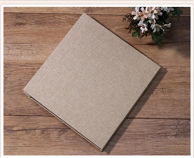 Khaki-white page 16 дюймов DIY фотоальбом с самоклеющейся пленкой свадебные фотографии детские фото Ablum Скрап Бумага ремесла фильм книга подарок - Цвет: Khaki-white page