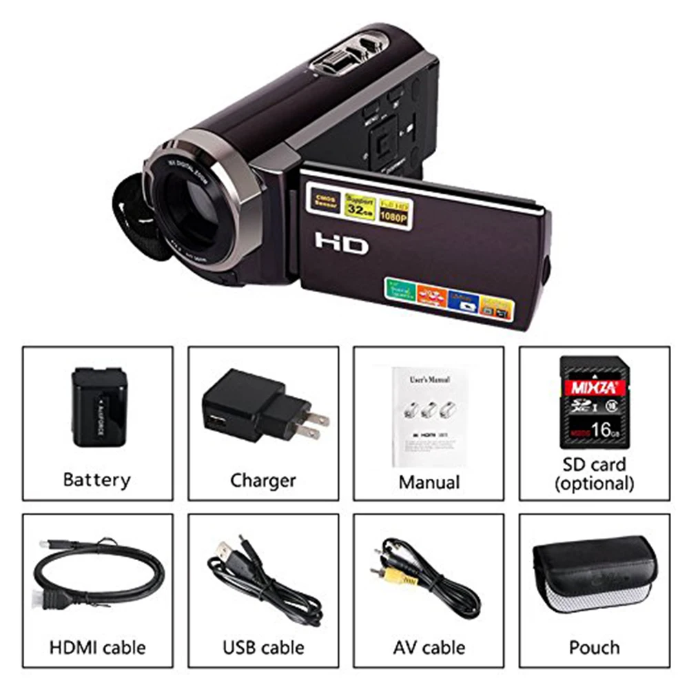 Marvie FHD 1080 P Видеокамеры WI-FI соединения 60FPS Ночное видение внешний Батарея 20MP 16X