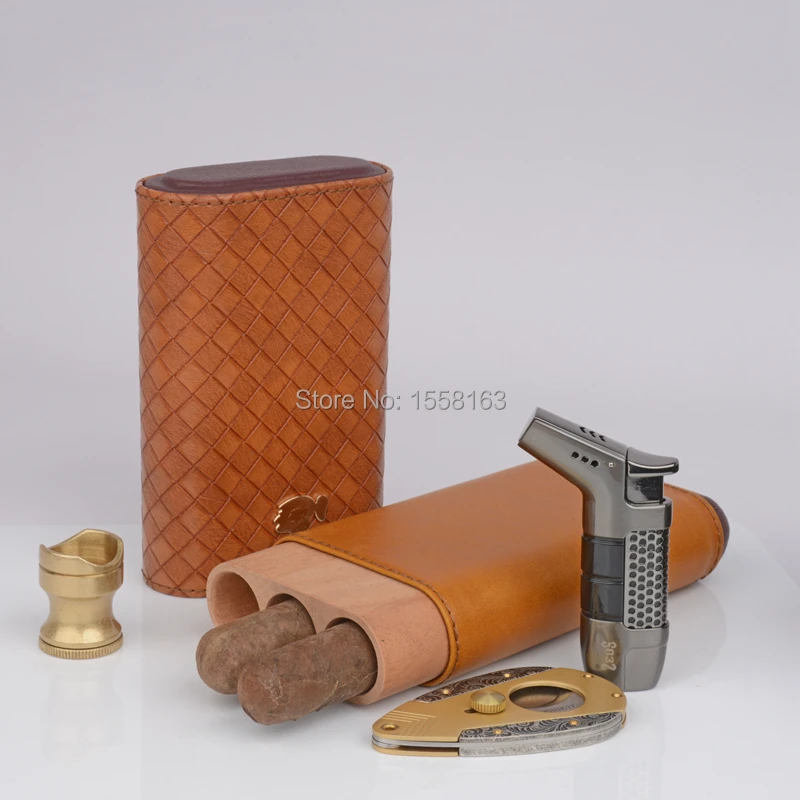Дорожный футляр для сигар COHIBA из искусственной кожи кедрового дерева мужской