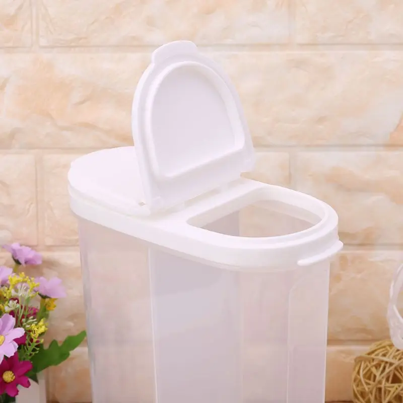 2.6L Plastic Kitchen Food Cereal Grain Bean Rice Snack Storage Container Box Case Dispenser