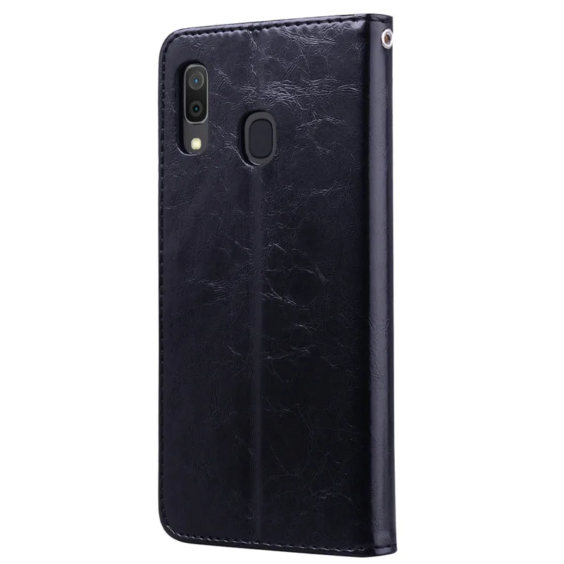 Роскошный кожаный флип-чехол для samsung Galaxy A20, чехол, мягкий силиконовый кошелек, подставка, флип-чехол для телефона, чехол для samsung A20, чехол
