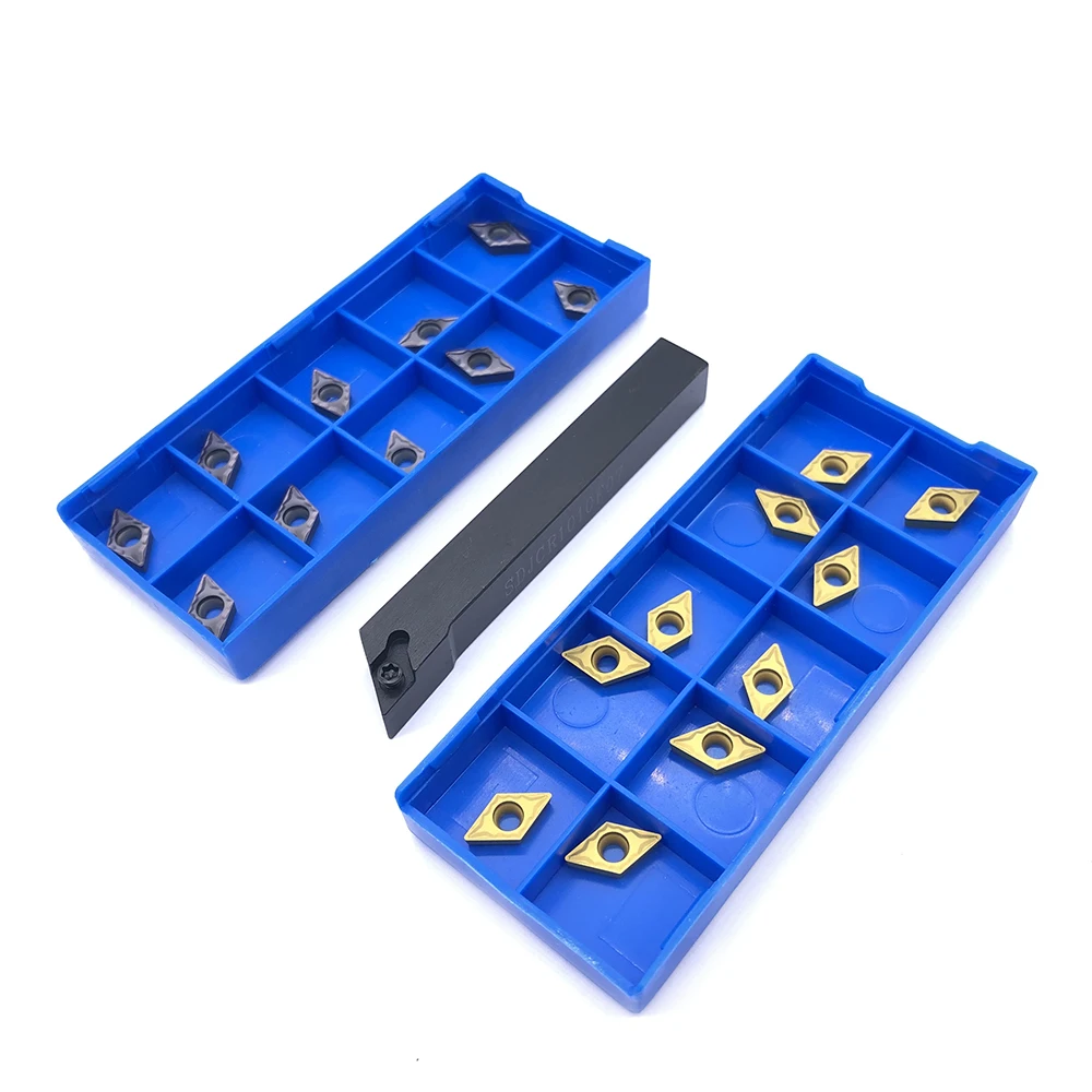 10 шт. высокое качество cnc лезвие DCMT070204 HMP NC3020 или PC9030 карбидные вставки+ 1 шт. SDJCR1010F07 резец для внутренней обточки держатель набор