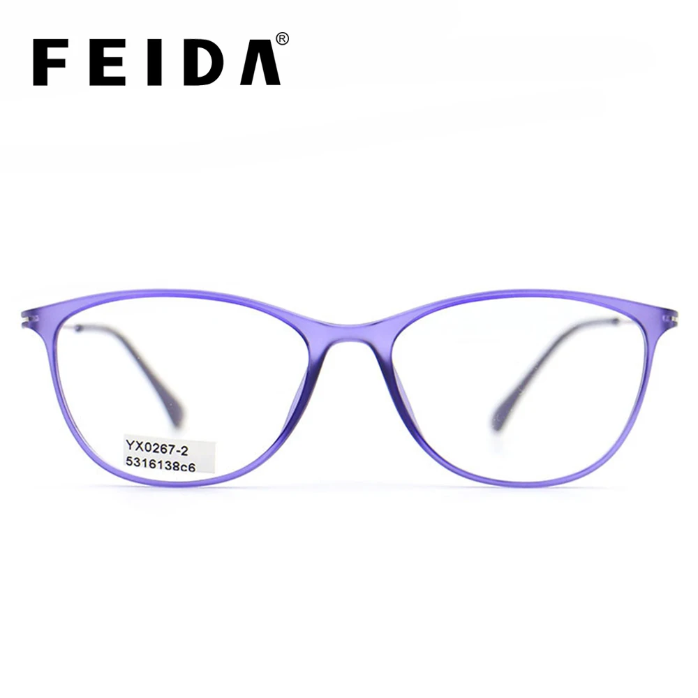 Женские оправы для очков FEIDA прозрачная оправа с линзами при миопии TR90 прозрачные