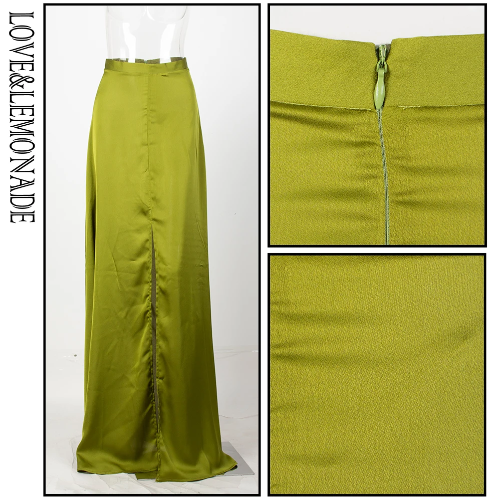 

LOVE & LEMONADE Green Cut Out A-Type Skirt LM1373S