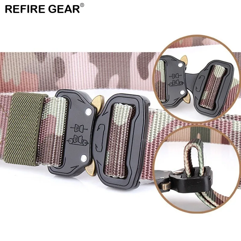 Ремень тактический Refire Gear Мужской утолщенный спортивный Камуфляжный пояс с
