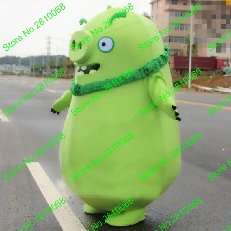 Make EVA материал зеленый мультфильм поросенок талисман костюмы одежда на день