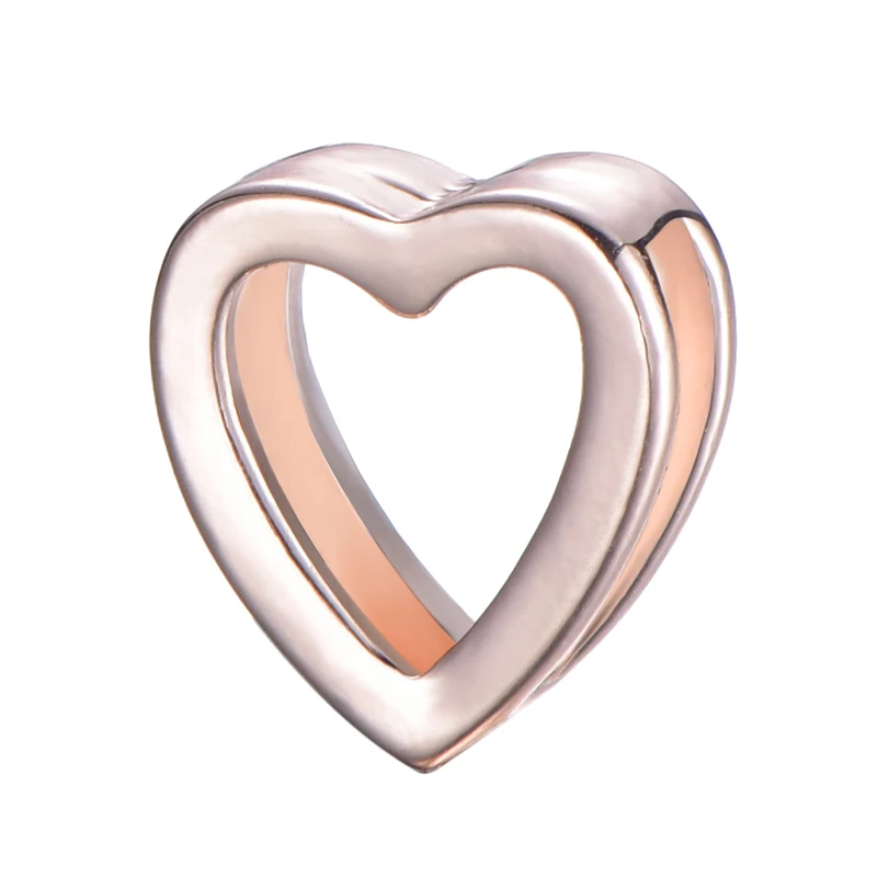 

HOMOD New Hollow Love Heart Shaped Slide Charms Fits for Brand Bracelet Stainless Steel Mesh Bracelets Making Accessories