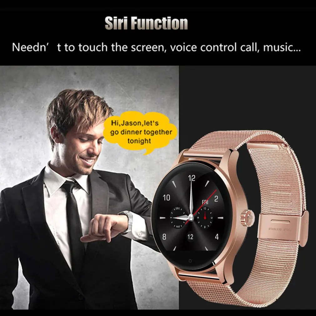 Смарт часы с устройством слежения Bluetooth кожа/сталь наручные монитор сердечного