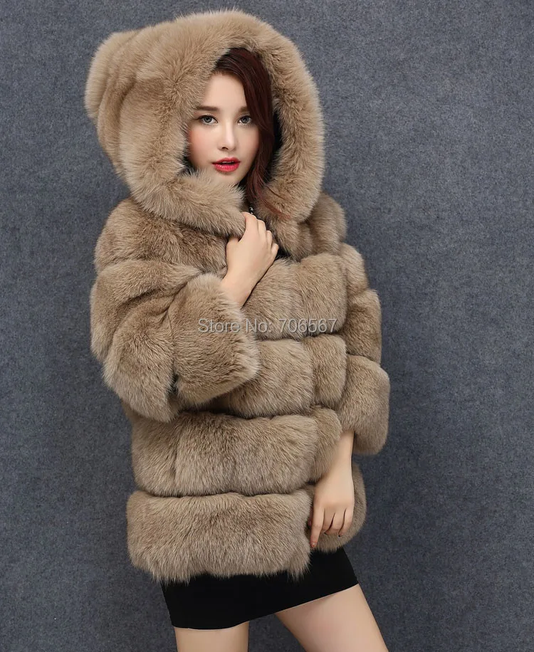 Tatyana Furclub, натуральное меховое пальто, натуральный Лисий мех, куртка с капюшоном, парка, худи, меховое пальто, зимнее теплое натуральное меховое пальто