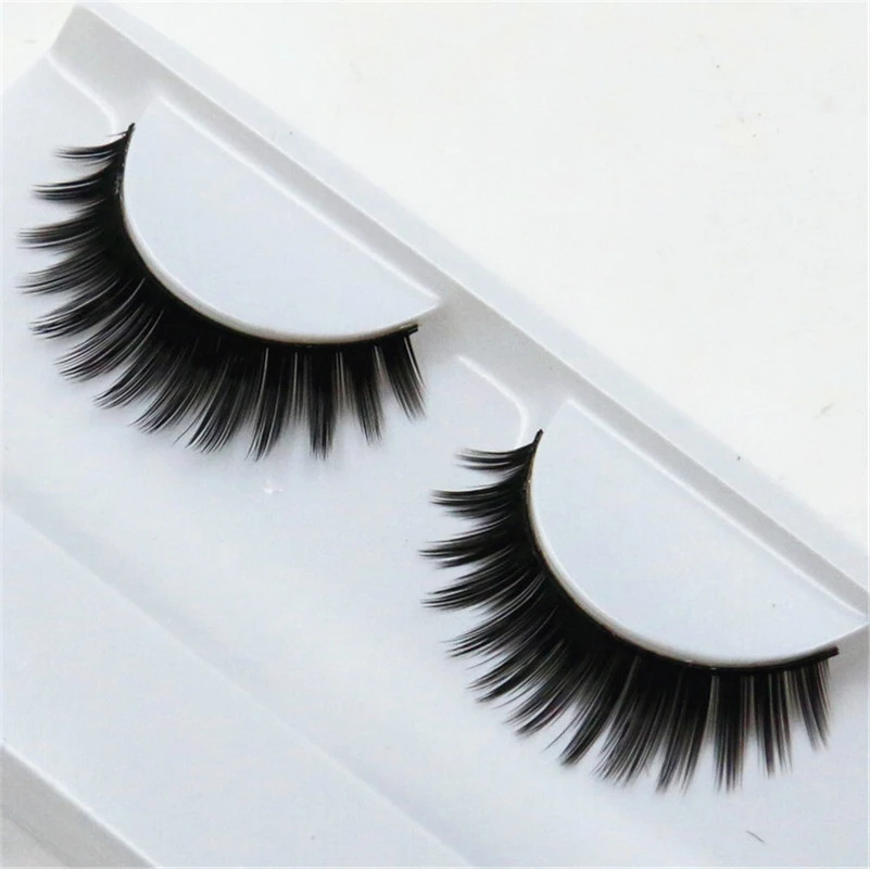 

1 Pair False Eyelashes Thick 3D Crossing Natural Long Fashion Lashes Makeup Tools EM014