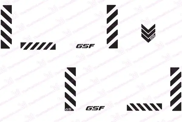 Набор светоотражающих наклеек GSF для мотоцикла с маленькими шевронами и
