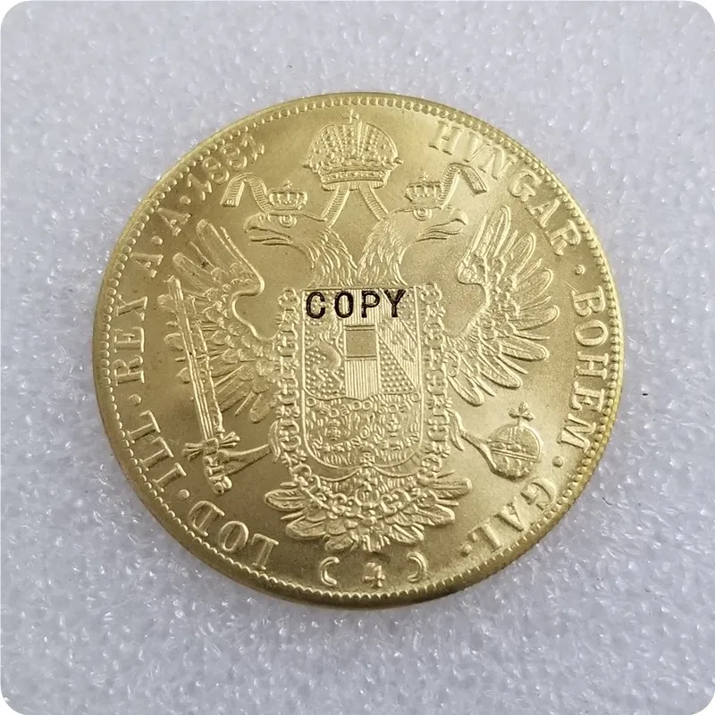 1873-1894 Австрия 4 дуката копия монет - Цвет: 1881