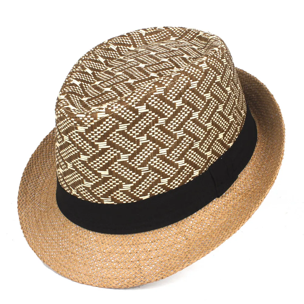 Модная соломенная шляпа для женщин и мужчин летняя защиты от солнца фетровая